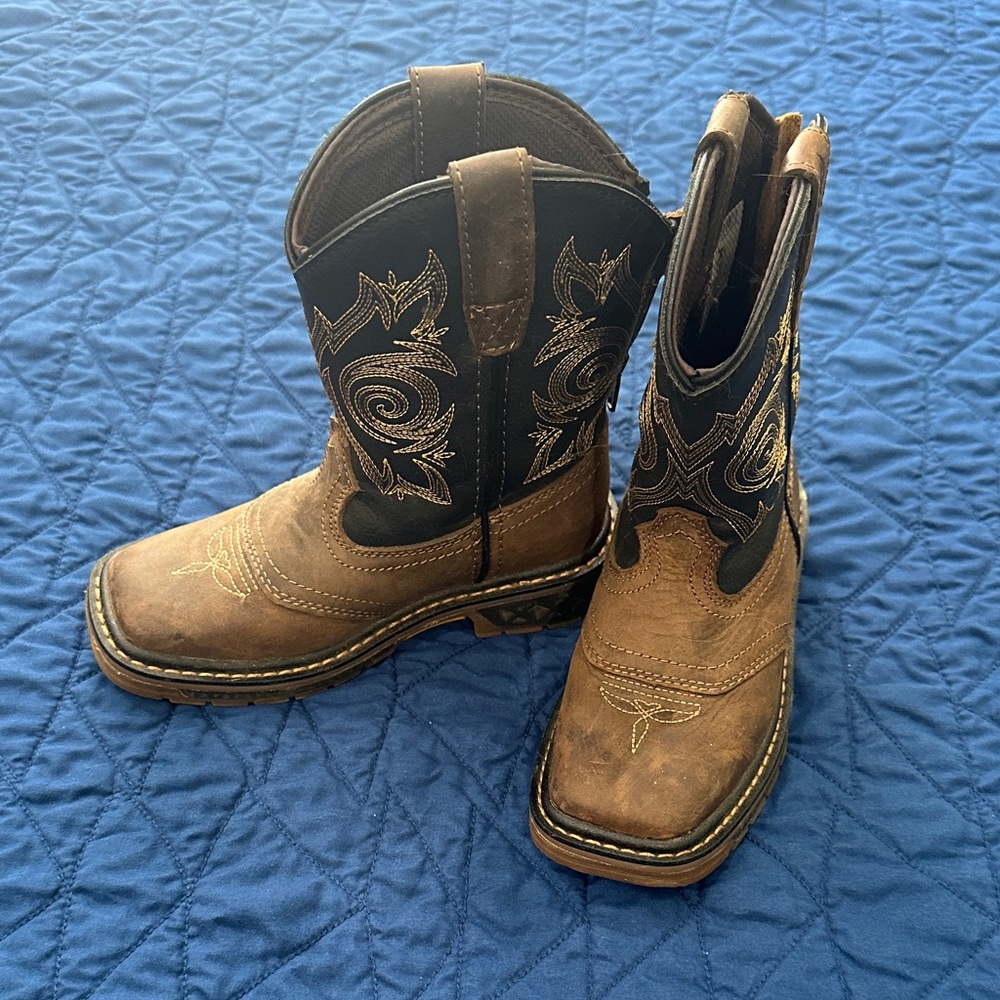 Georgia Boot Kids' Western Boots - Black and Tan